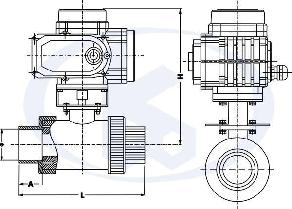 電動(dòng)塑料球閥外形尺寸