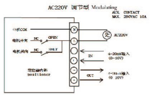 AC220V普通調節(jié)型接線圖