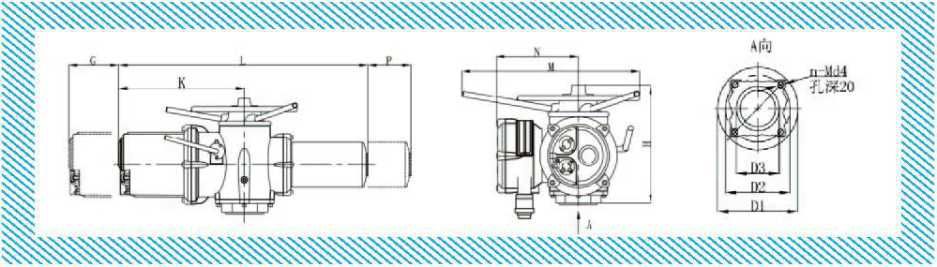 多回轉(zhuǎn)電動(dòng)執(zhí)行器外形及安裝形式