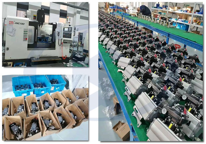 氣動衛(wèi)生級蝶閥車間一角