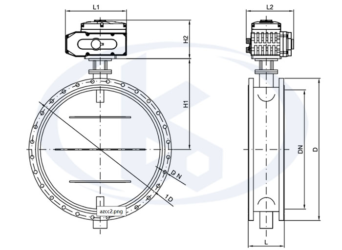 電動通風(fēng)蝶閥外形尺寸