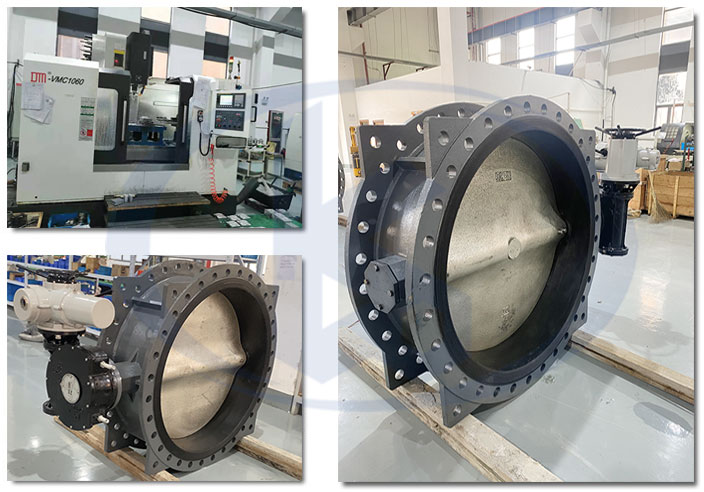 大口徑電動(dòng)法蘭蝶閥車間一角